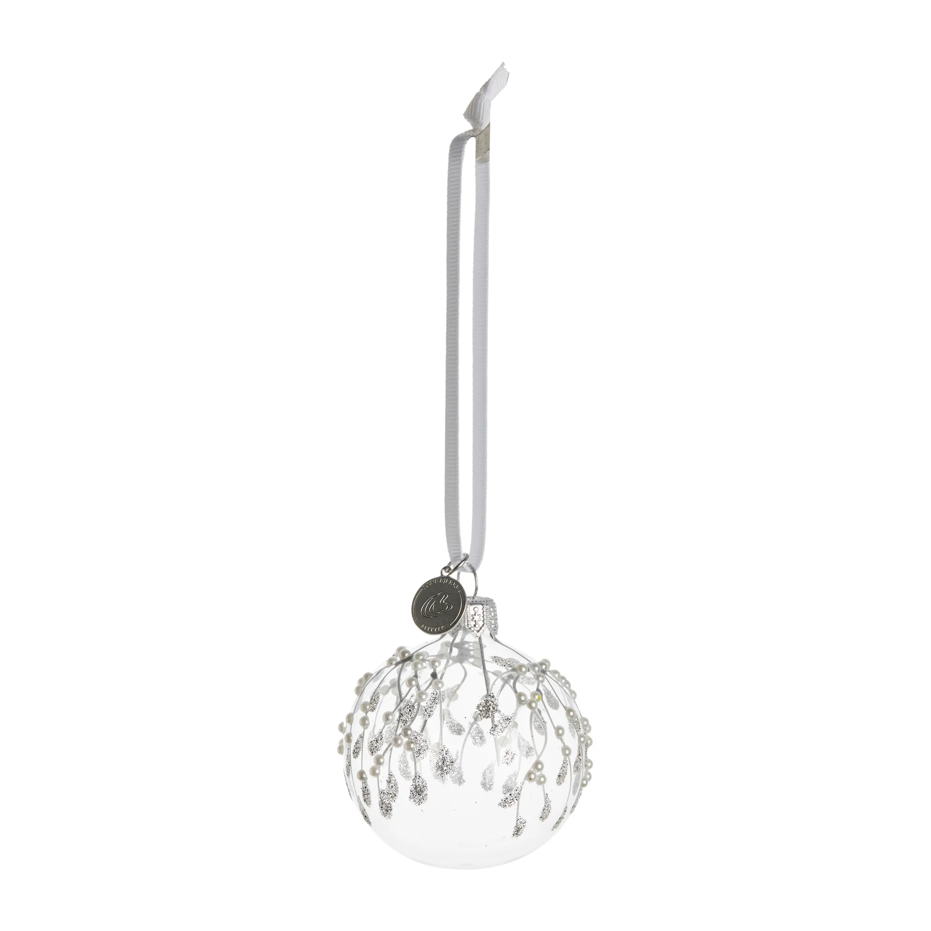 Cadelia kerstbal maretak Ø6 cm, clear-silver Lene Bjerre