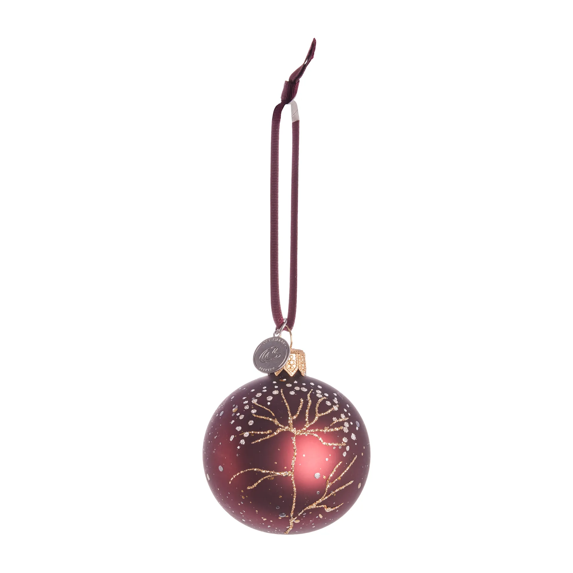 Cadelia kerstbal tak Ø6 cm, pomegranate-light gold Lene Bjerre