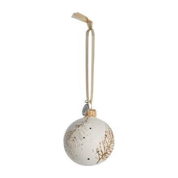 Cadelia kerstbal veer Ø6 cm - white-light gold - Lene Bjerre