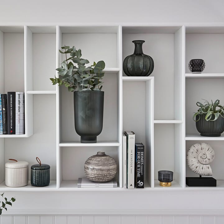 Callie opbergpot met deksel Ø10 cm - Dark grey - Lene Bjerre