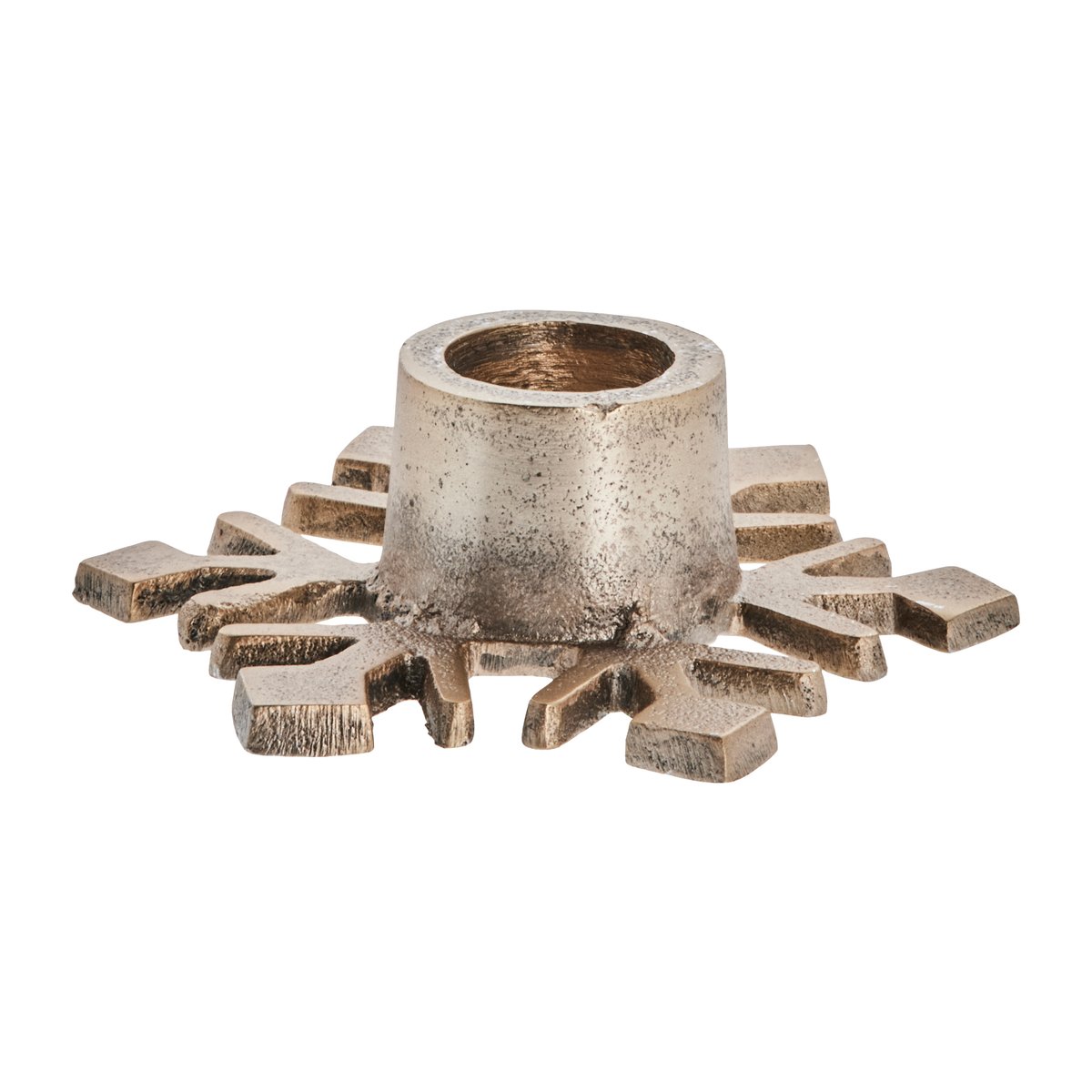 Lene Bjerre Caville kandelaar sneeuwvlok 9,5 cm light gold