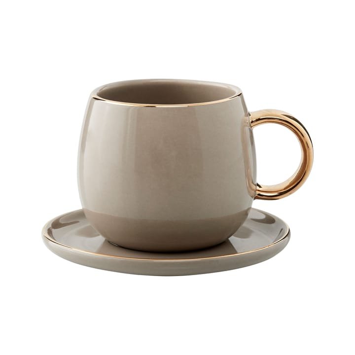 Clara espressokopje met schotel 15 cl, Driftwood Lene Bjerre