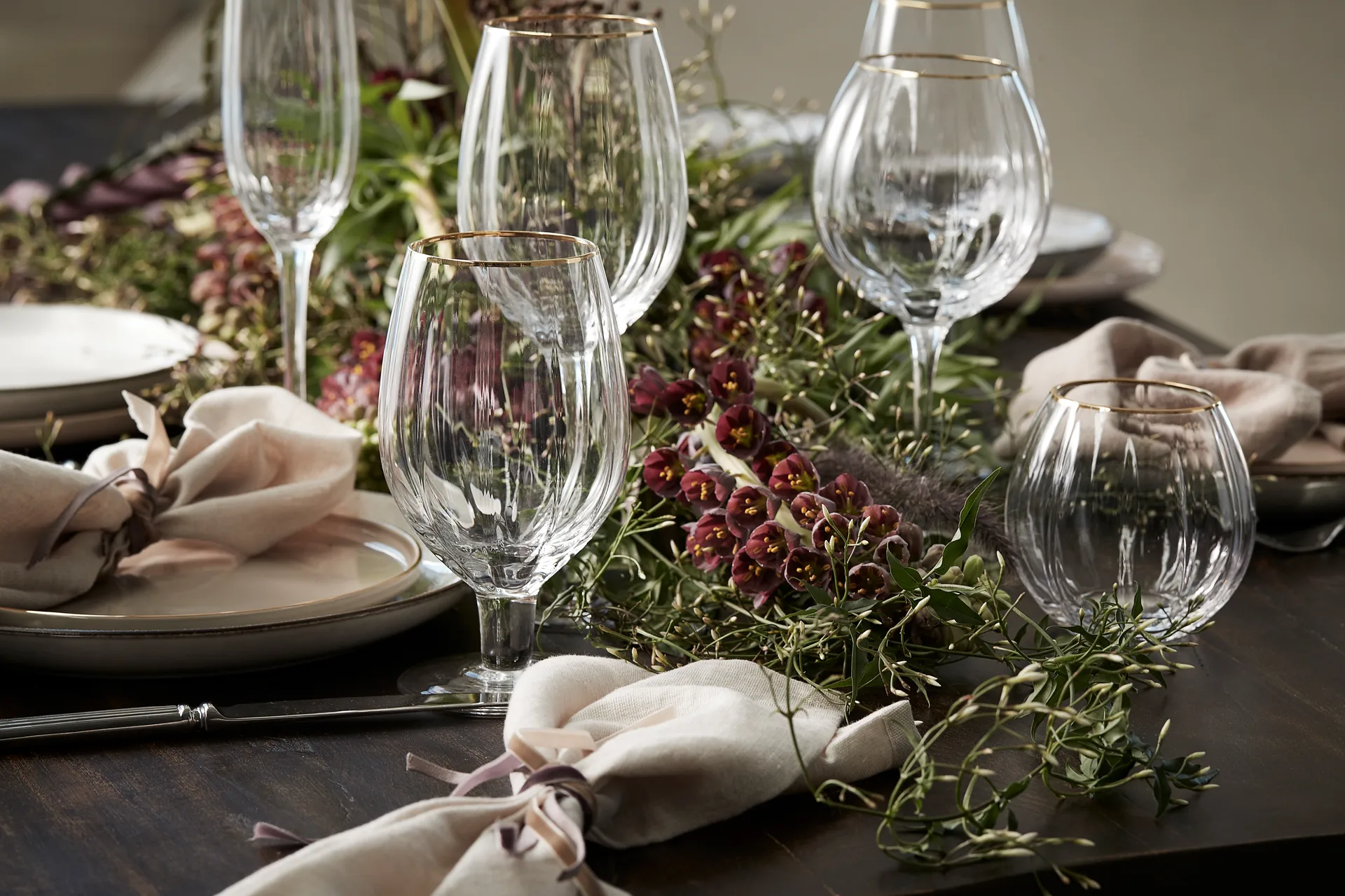 Claudine bierglas 58 cl, Clear-light gold Lene Bjerre