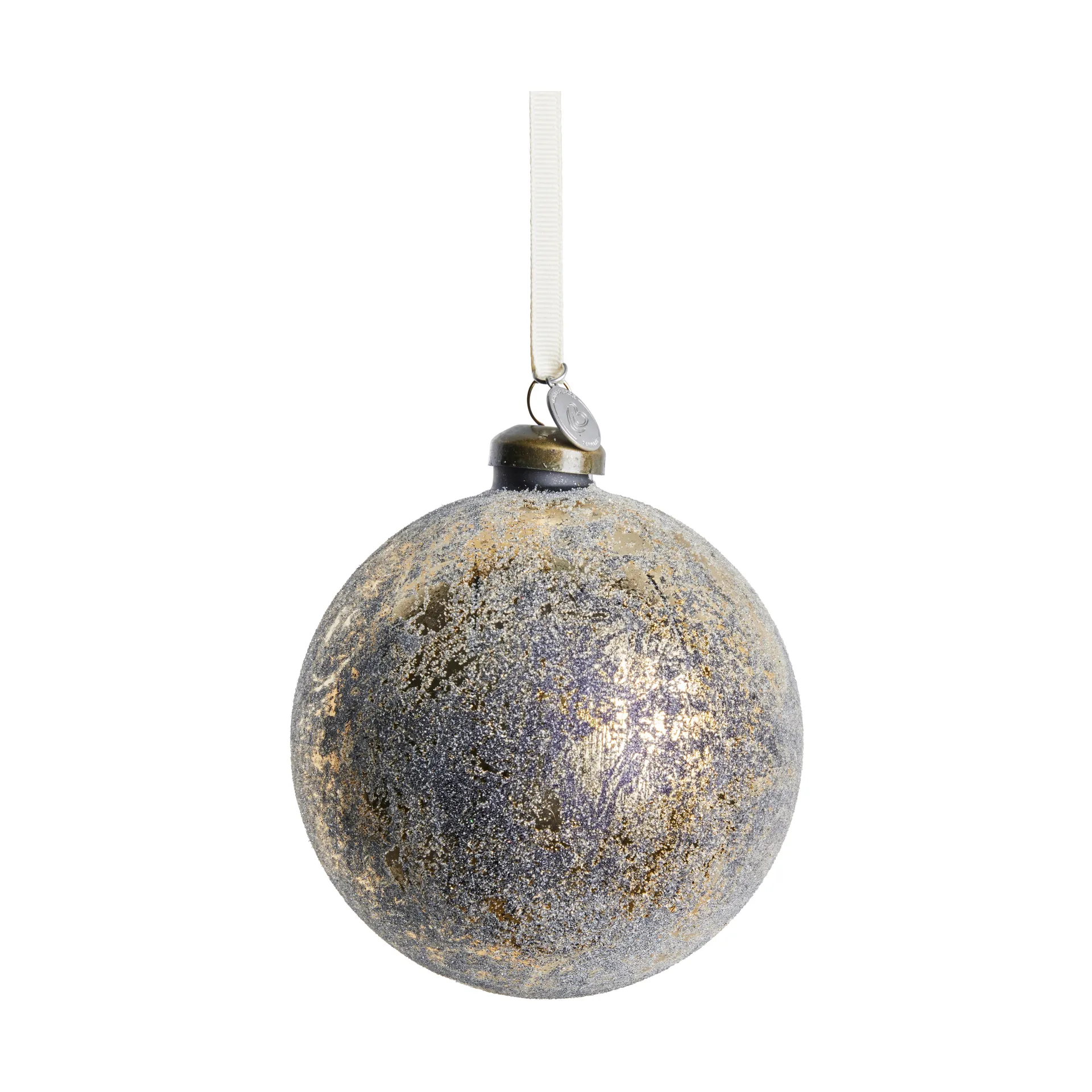 Clearena kerstbal Ø10 cm, Donkerblauw-goud Lene Bjerre