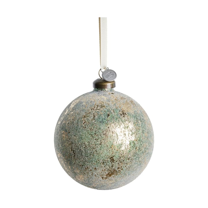 Clearena kerstbal Ø10 cm, Stoffig groen-goud Lene Bjerre