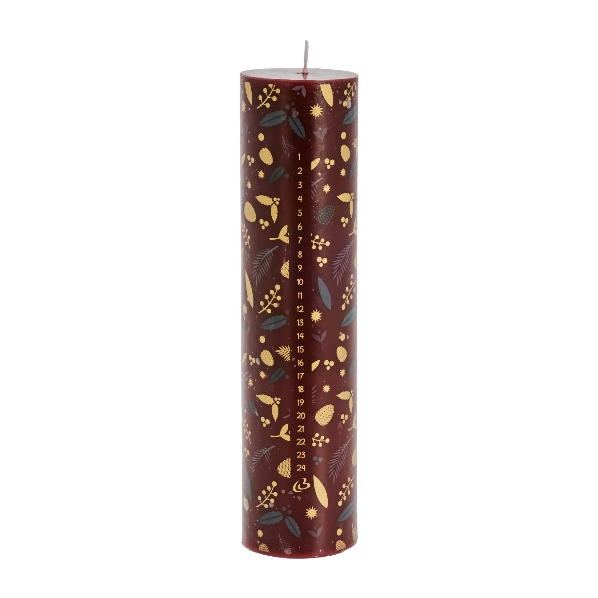 Cristienne kalenderkaars 20 cm, pomegranate-light gold Lene Bjerre