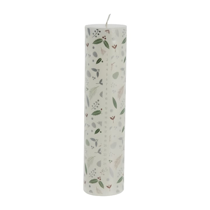 Cristienne kalenderkaars 20 cm - white-silver - Lene Bjerre