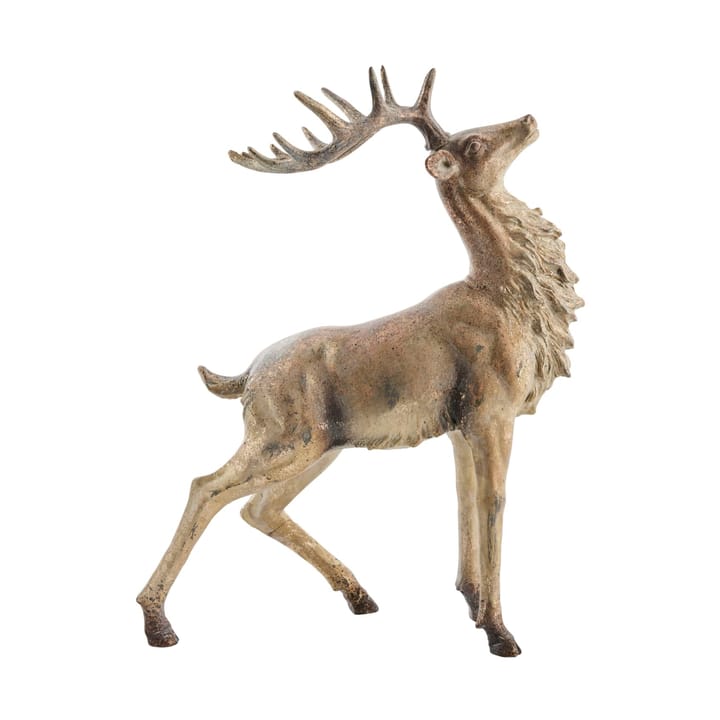 Daisy decoratie hert 41,5 cm - Antiek messing - Lene Bjerre