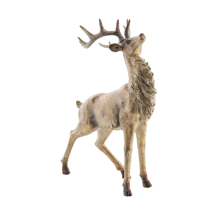 Daisy decoratie hert 41,5 cm, Antiek messing Lene Bjerre