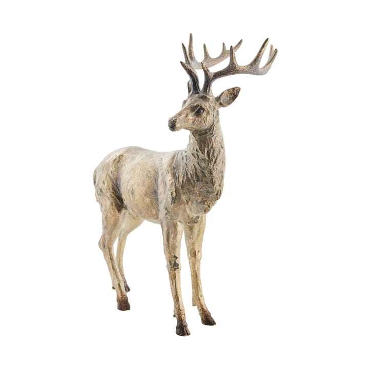 Daisy decoratie hert 44,5 cm, Antiek messing Lene Bjerre