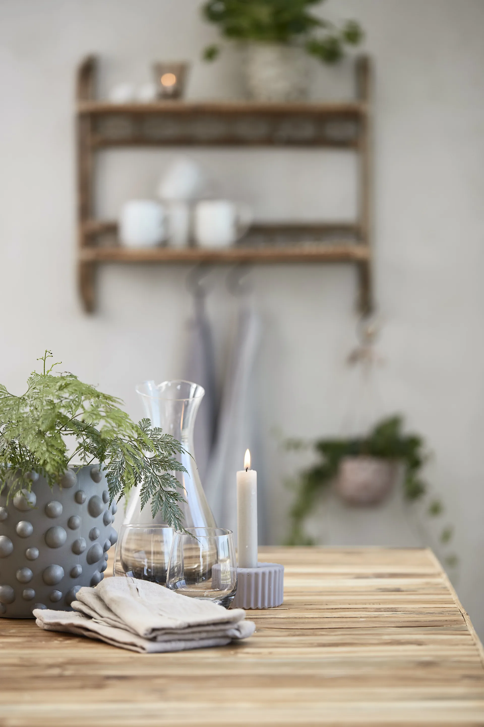 Dormia waxinelichtjeshouder 4 cm, Grey Lene Bjerre