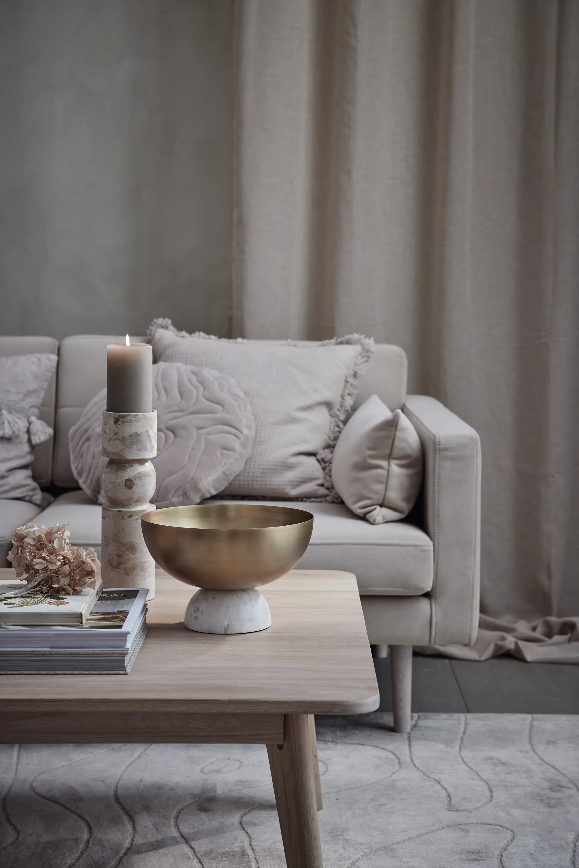 Ellia kandelaar 30 cm, Linen Lene Bjerre