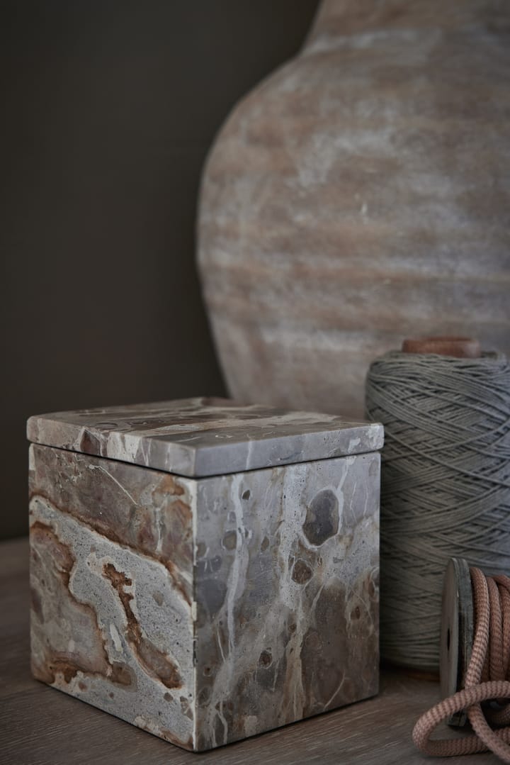 Ellia opbergdoos marmer 12x12 cm, Linen Lene Bjerre