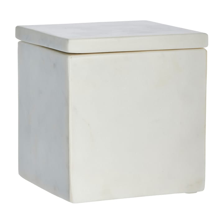 Ellia opbergdoos marmer 12x12 cm - White - Lene Bjerre