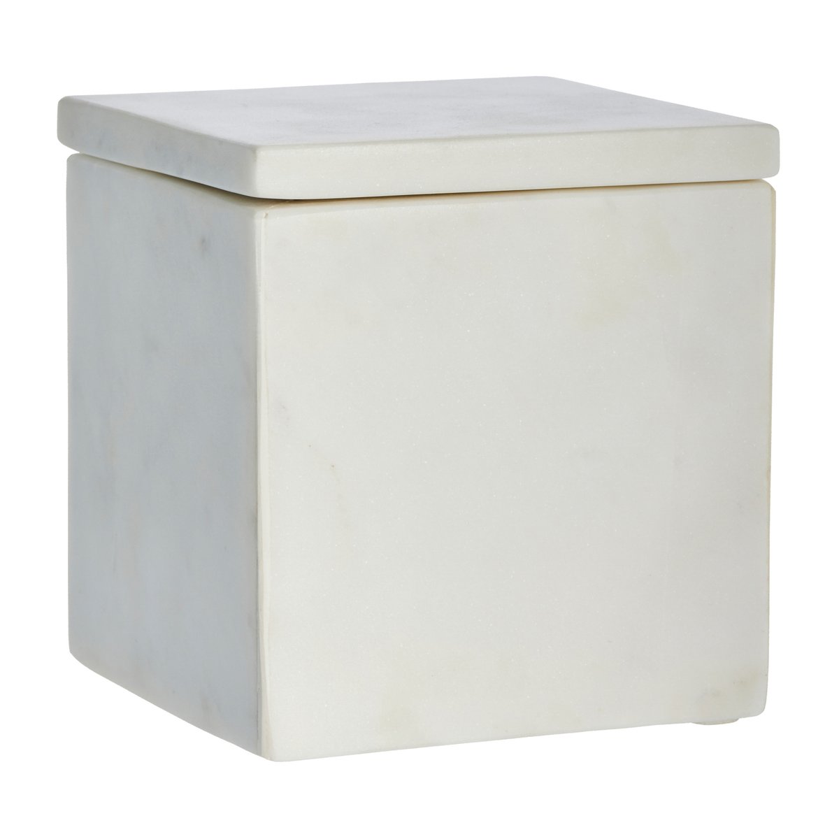 Lene Bjerre Ellia opbergdoos marmer 12x12 cm White | Scandinavisch Interieur | Dozen & boxen | Wit