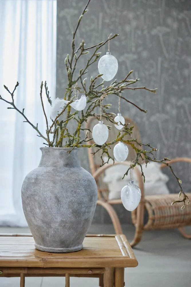 Estille paashanger 12 cm, Clear-white Lene Bjerre