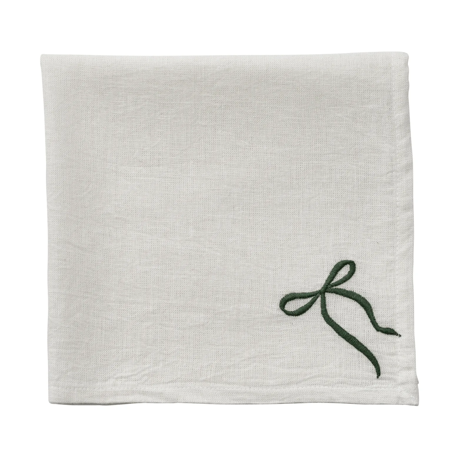Fiola stoffen servet, Wit-groen, 45x45 cm Lene Bjerre