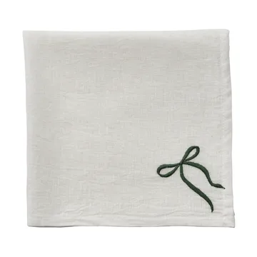 Fiola stoffen servet - Wit-groen, 45x45 cm - Lene Bjerre