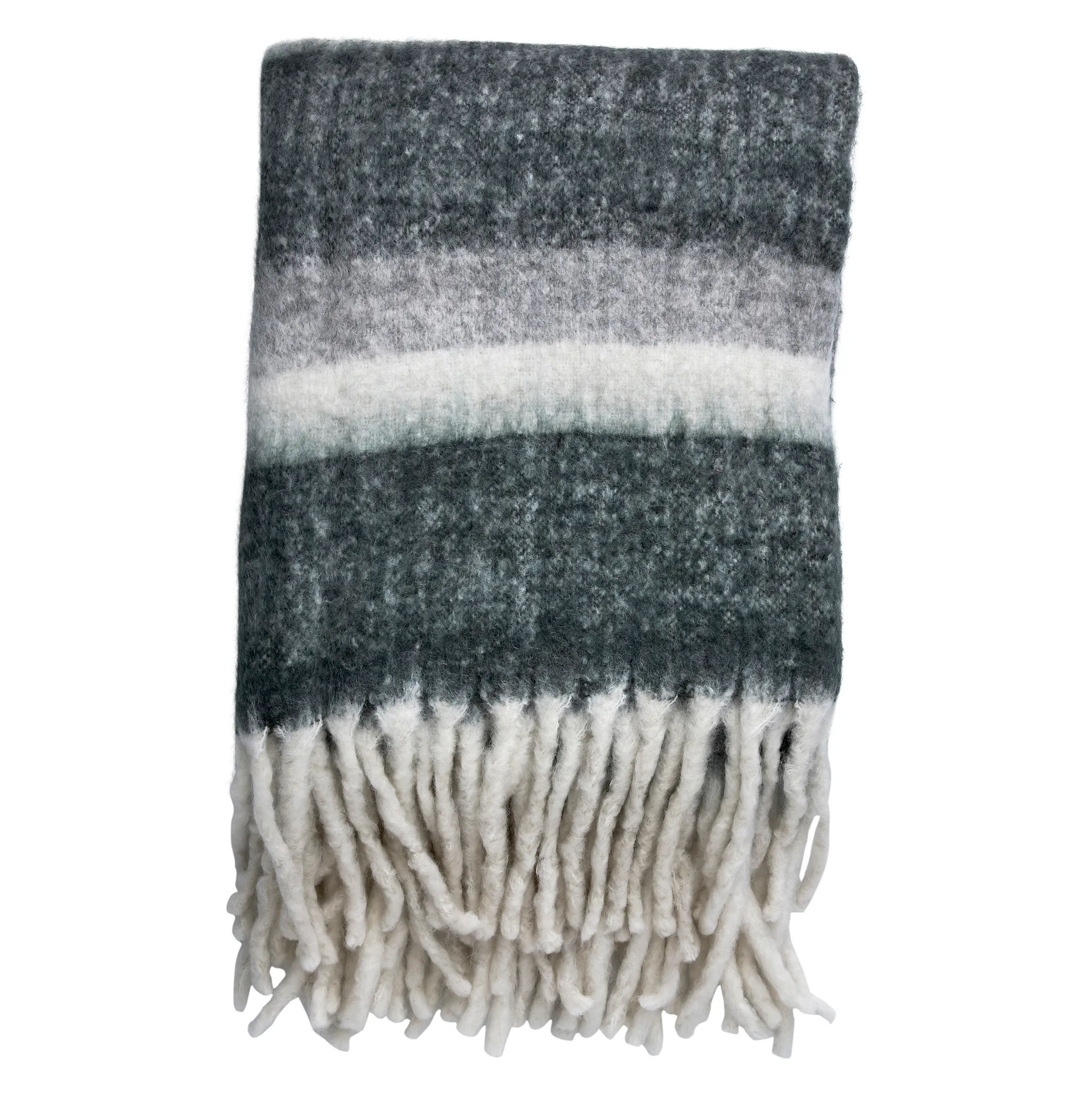 Friola plaid 170x130 cm, Grey-off white Lene Bjerre
