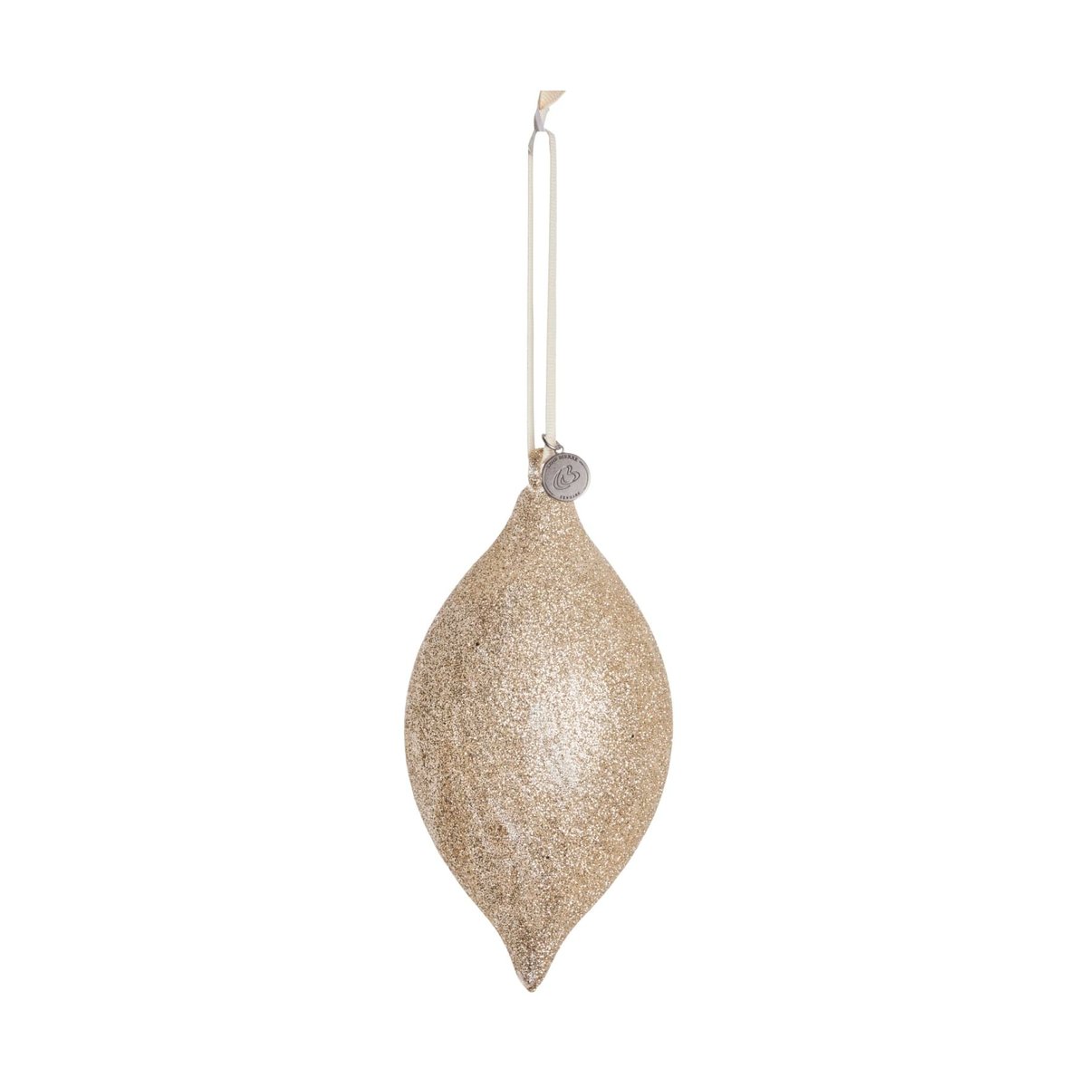 Lene Bjerre Glitteria decoratie kersthanger 17 cm Lichtgoud