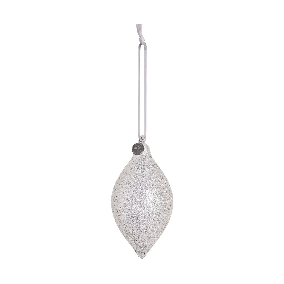Lene Bjerre Glitteria decoratie kersthanger 17 cm Zilver