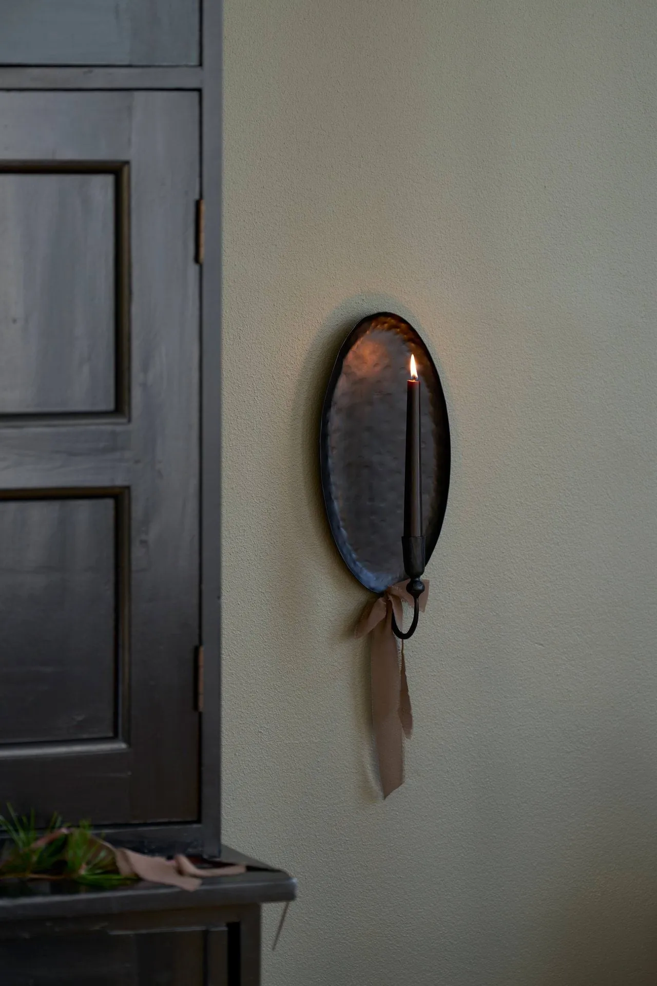 Inine wandkandelaar, Zwart, 17x40 cm Lene Bjerre