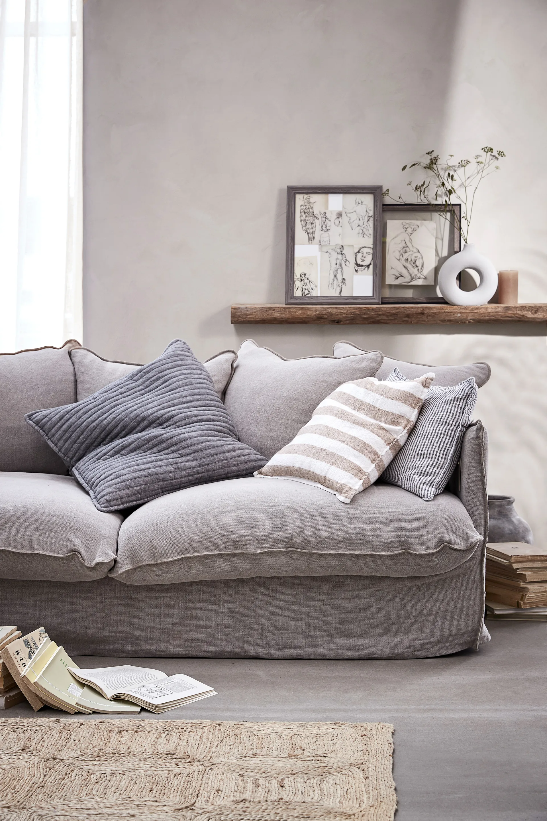 Lene Bjerre Rustic kaars golden brown Ø7,5 cm, 12,5 cm Lene Bjerre