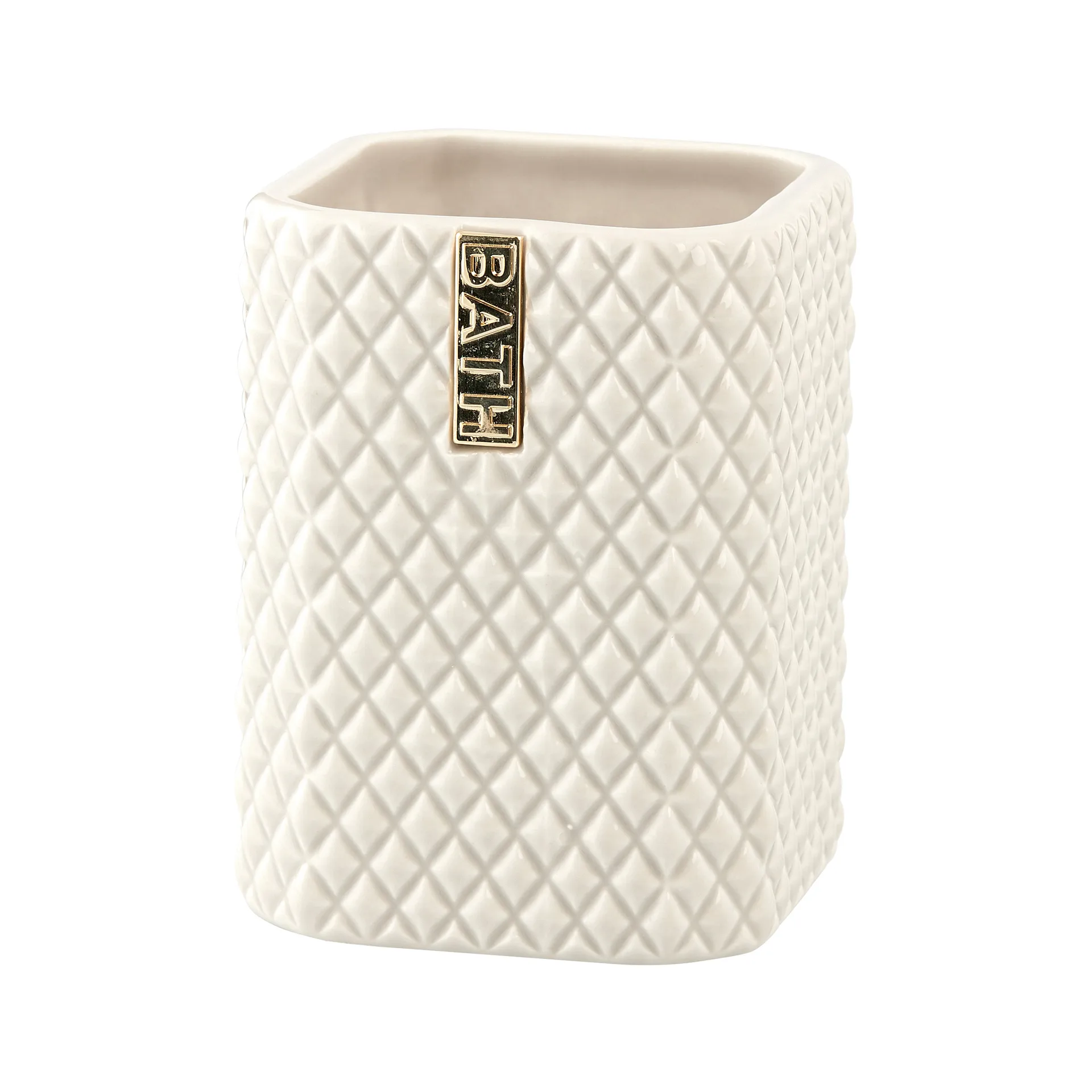 Marion tandenborstelbeker 10,5 cm, Camel-light gold Lene Bjerre