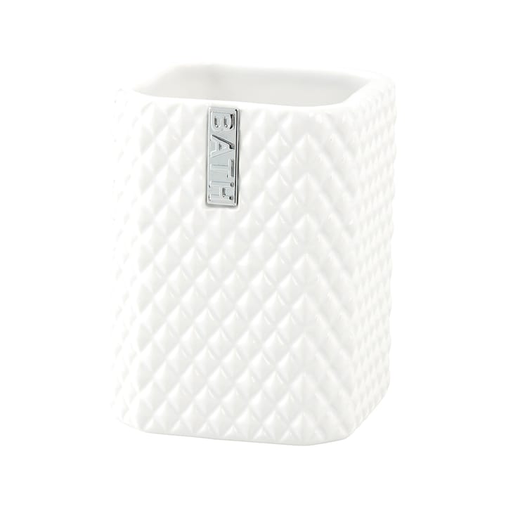 Marion tandenborstelbeker 10,5 cm - White-silver - Lene Bjerre