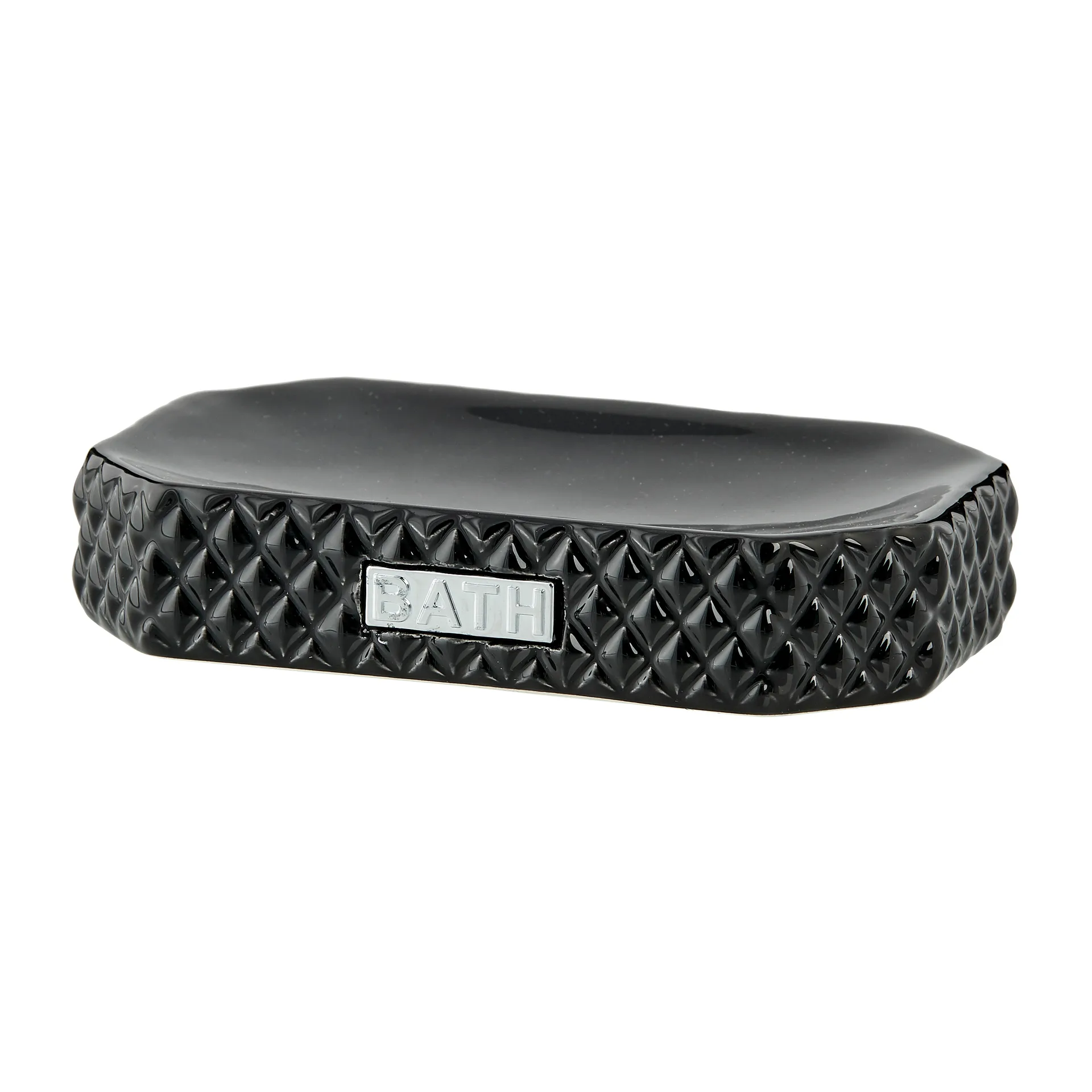 Marion zeepbakje 13,5x9 cm, Black-silver Lene Bjerre