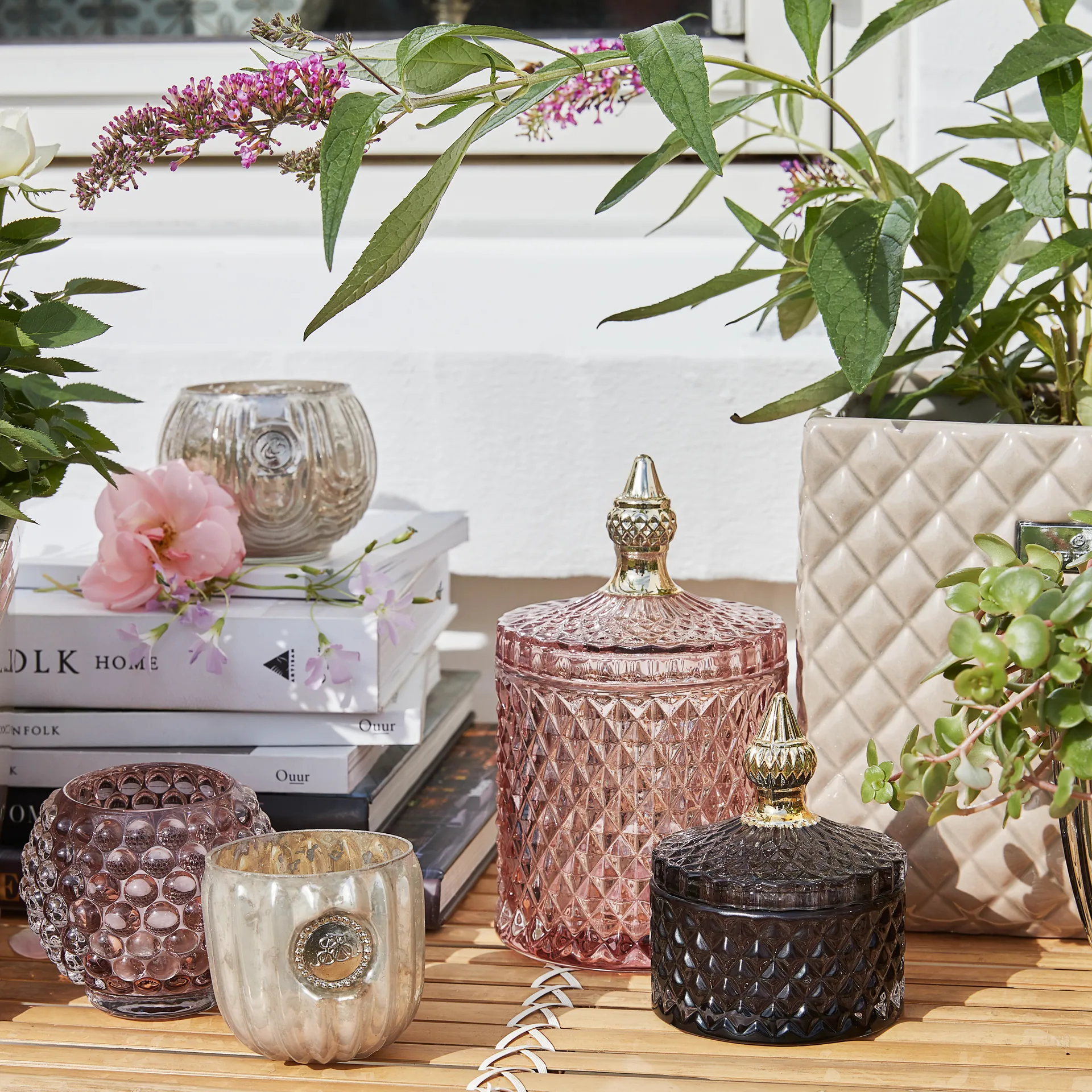 Miya voorraadpot met deksel Ø10,5 cm, Misty rose Lene Bjerre