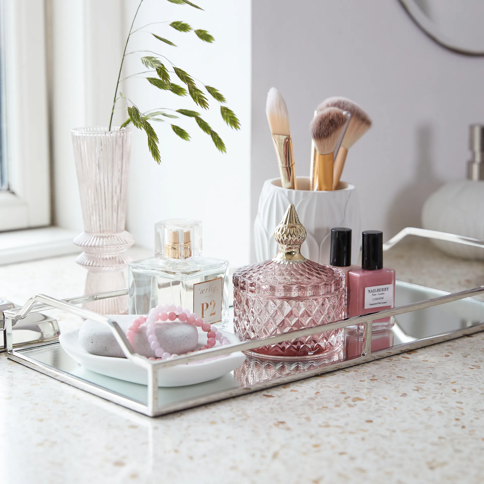 Miya voorraadpot met deksel Ø8,5 cm, Misty rose Lene Bjerre