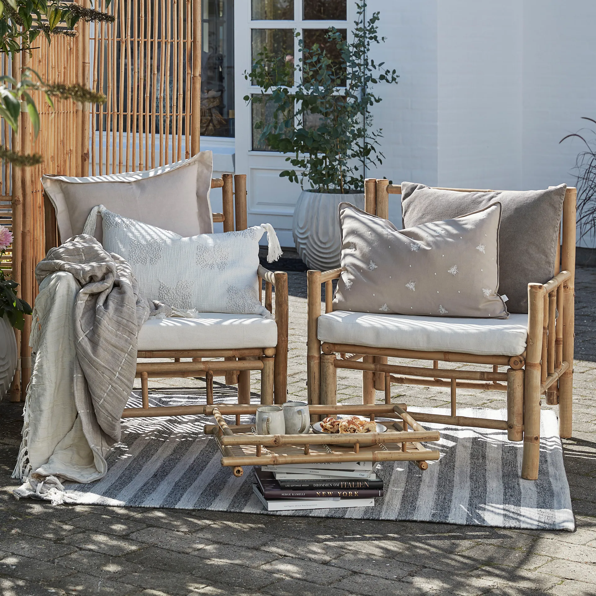 Monille kussen 50x50 cm, Silver grey Lene Bjerre