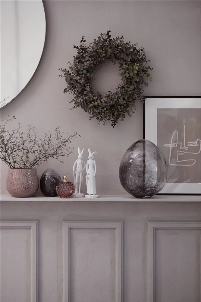 Murina decoratie-ei 15 cm, Clear-black Lene Bjerre