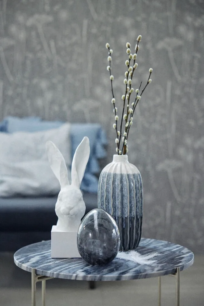 Murina decoratie-ei 15 cm, Clear-black Lene Bjerre