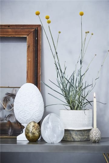 Murina decoratie-ei 15 cm - Clear-white - Lene Bjerre