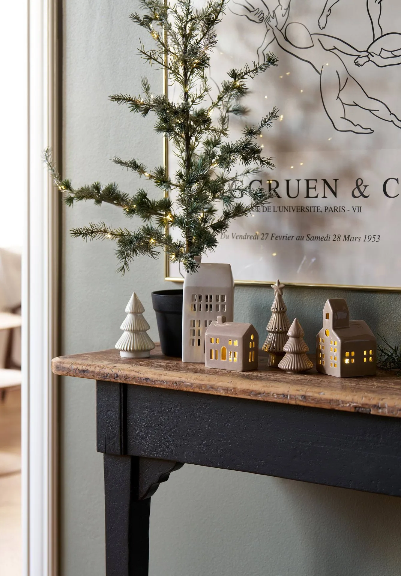 Mythel tree decoratieobject, Beige, Ø6,5xH9,8 cm Lene Bjerre