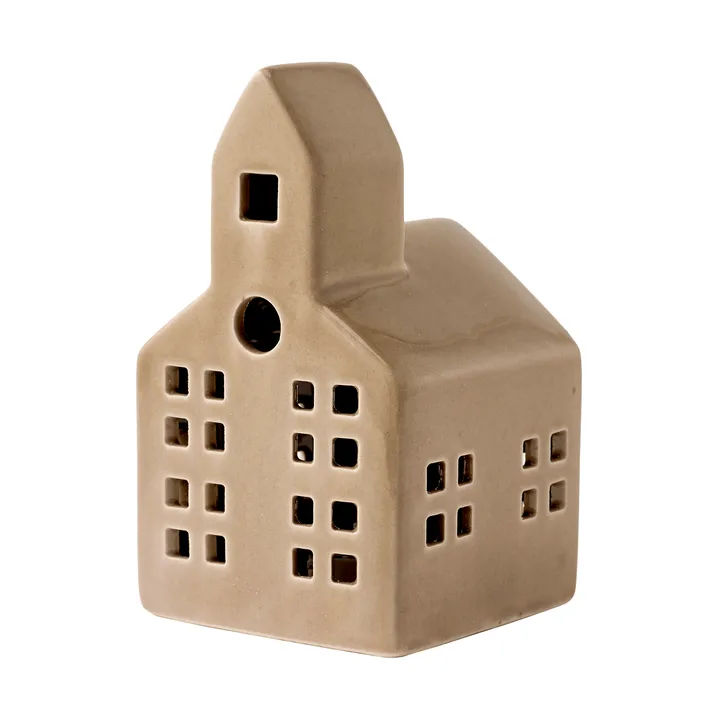 Mythel waxinelichthouder - Beige, 8,7x8,5x14,2 cm - Lene Bjerre