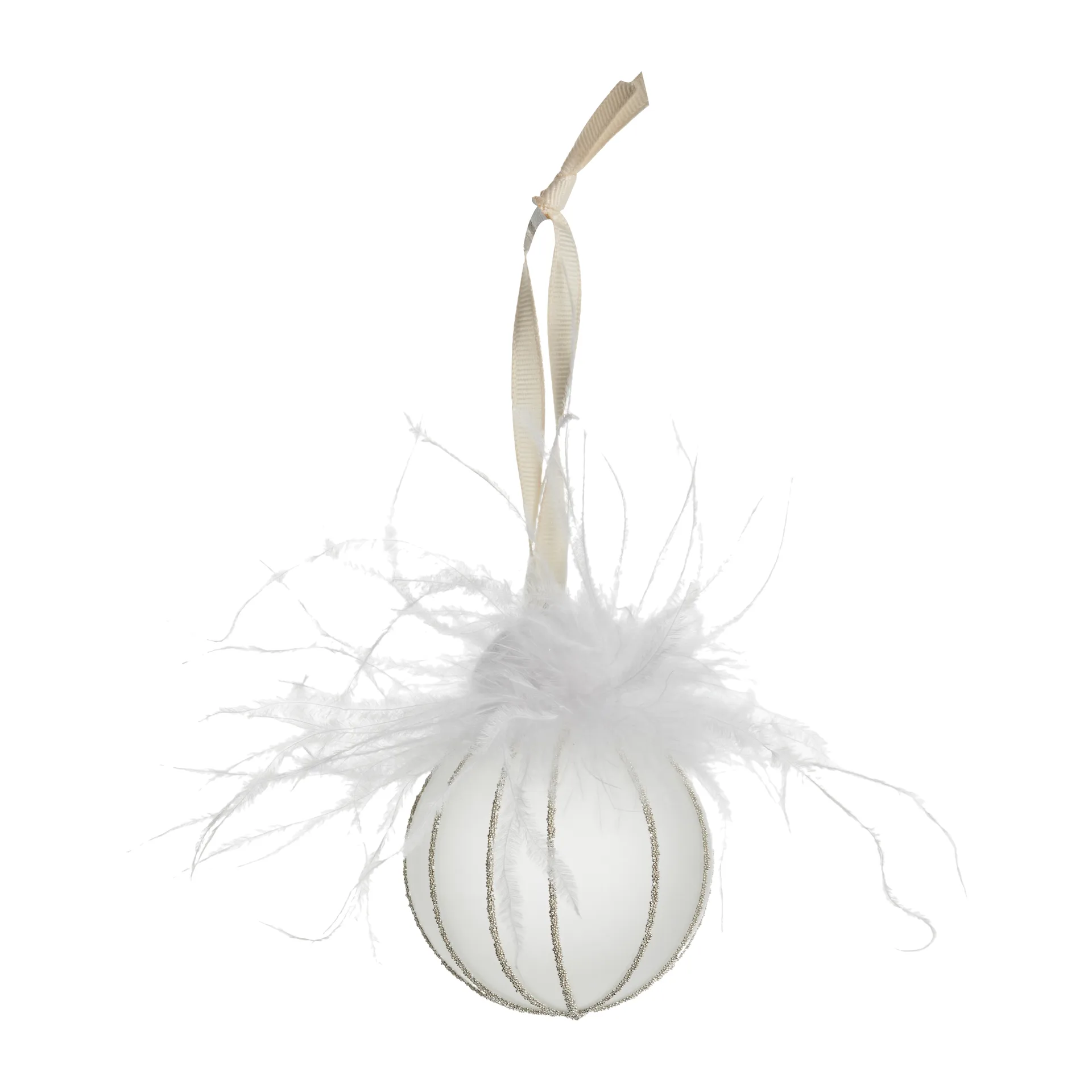 Norilia kerstbal Ø7 cm, white Lene Bjerre