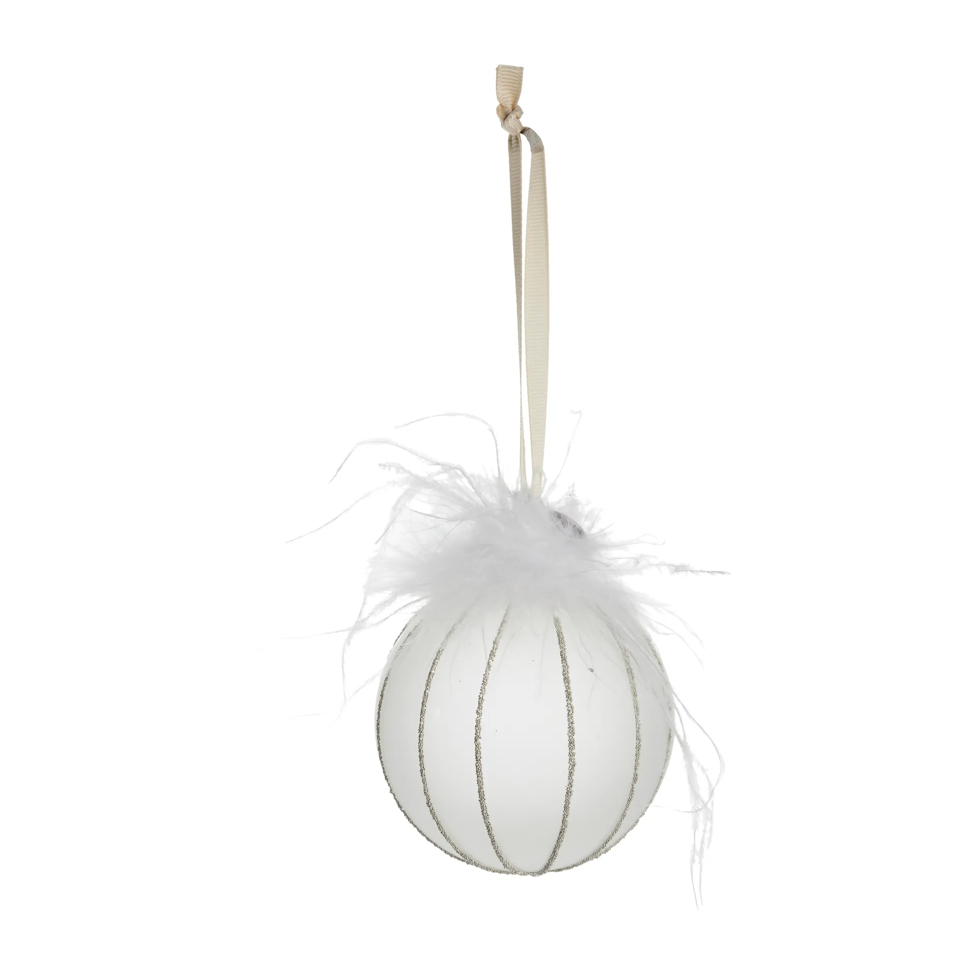 Norilia kerstbal Ø9 cm, white Lene Bjerre