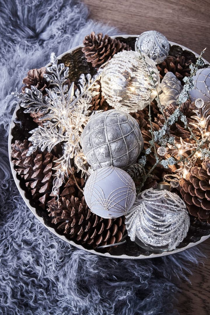 Norille kerstbal Ø11 cm, Donkergrijs, net Lene Bjerre