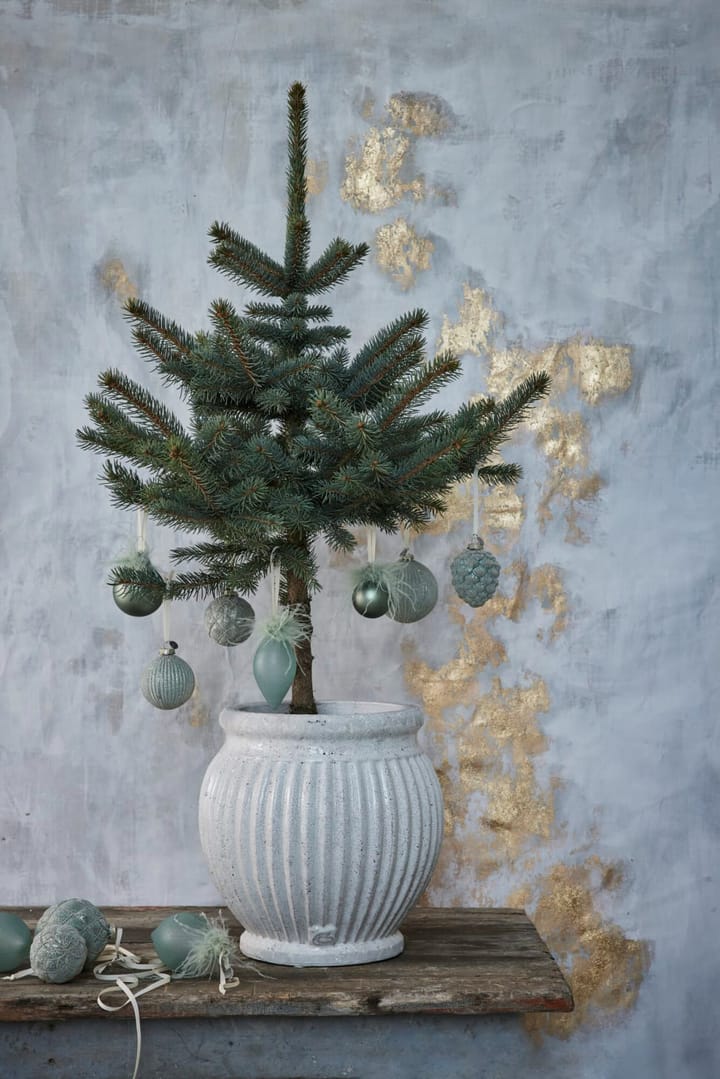 Norille kerstbal Ø11 cm, Stofgroen, net Lene Bjerre