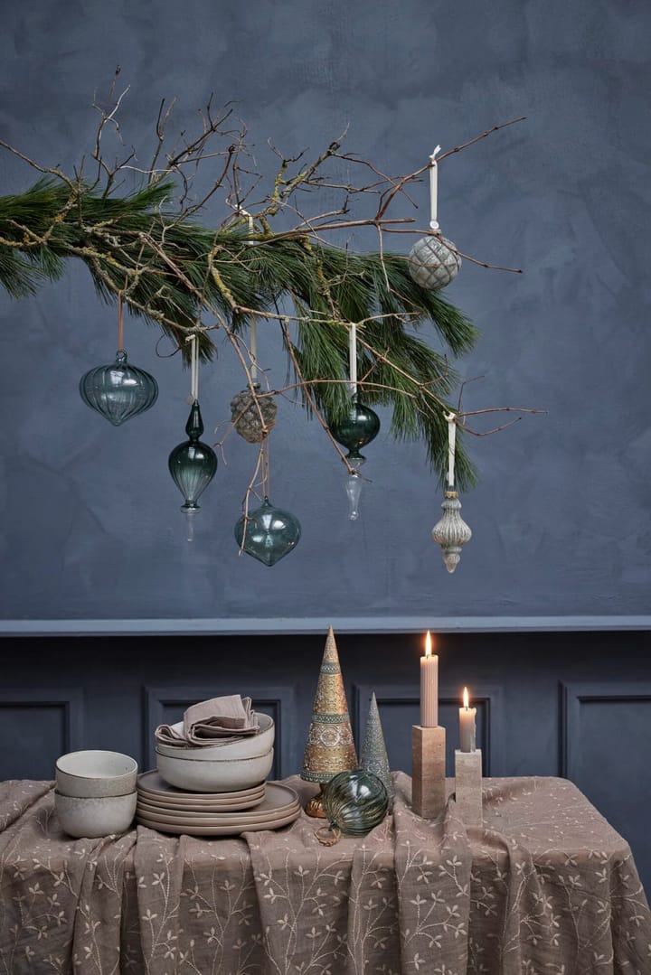 Norille kerstbal Ø9 cm, Dusty green net Lene Bjerre