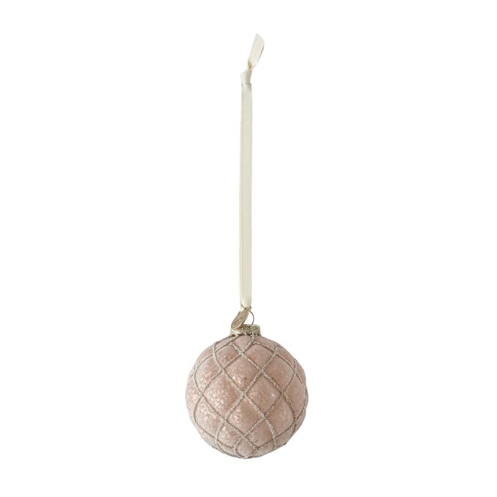 Norille kerstbal geruit Ø8 cm - Powder - Lene Bjerre