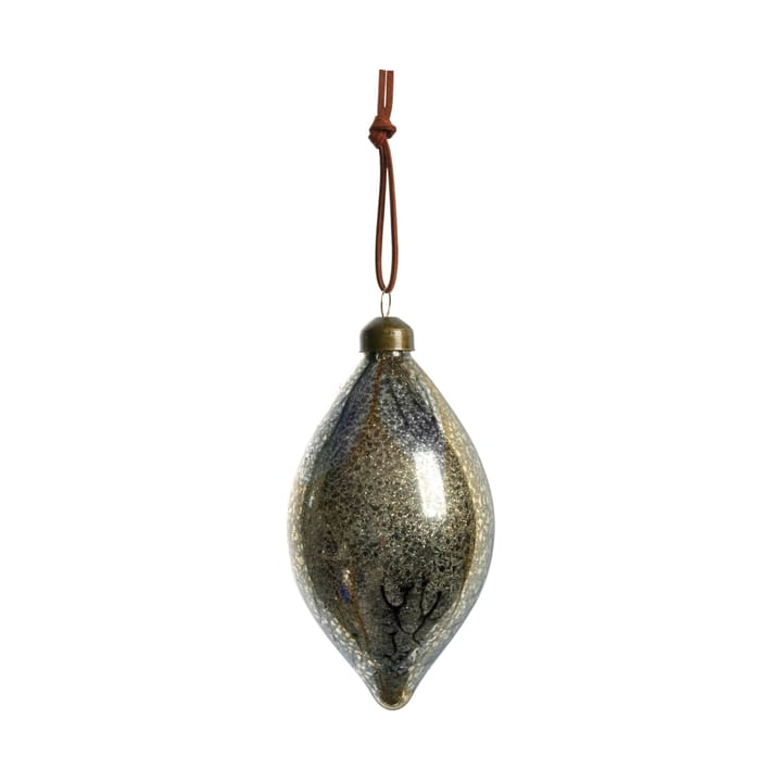 Nosille decoratie kersthanger 12 cm - Zilver-goud - Lene Bjerre