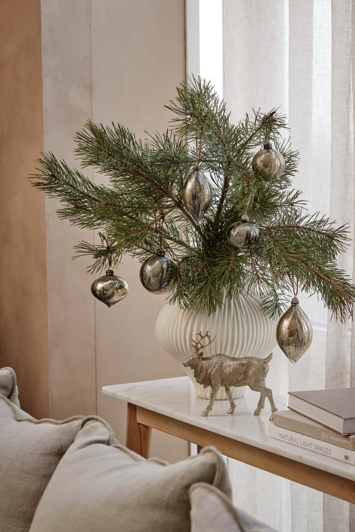 Nosille decoratie kersthanger 12 cm, Zilver-goud Lene Bjerre