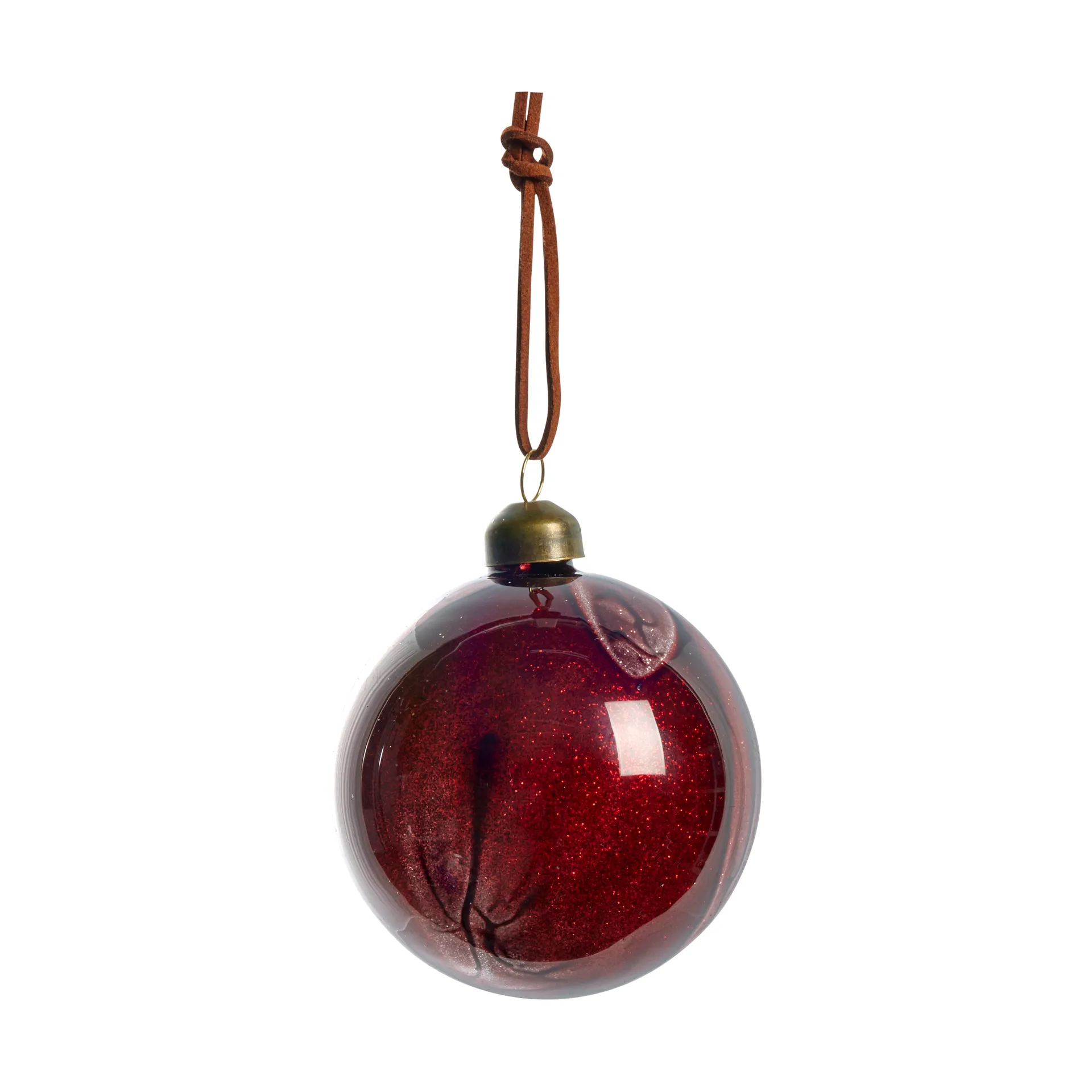 Nosille kerstbal rond Ø8 cm, Pomegranate Lene Bjerre