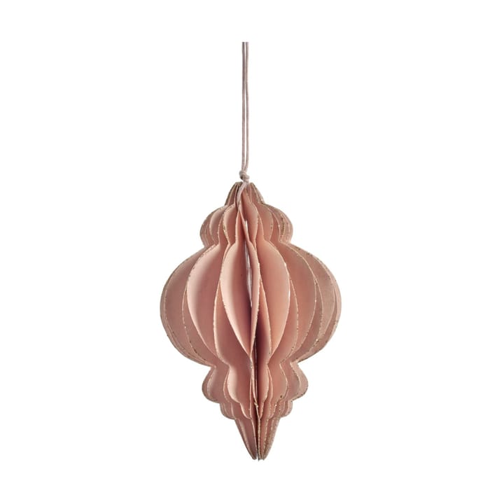 Pappia kersthanger 12 cm, Roos, langwerpig Lene Bjerre