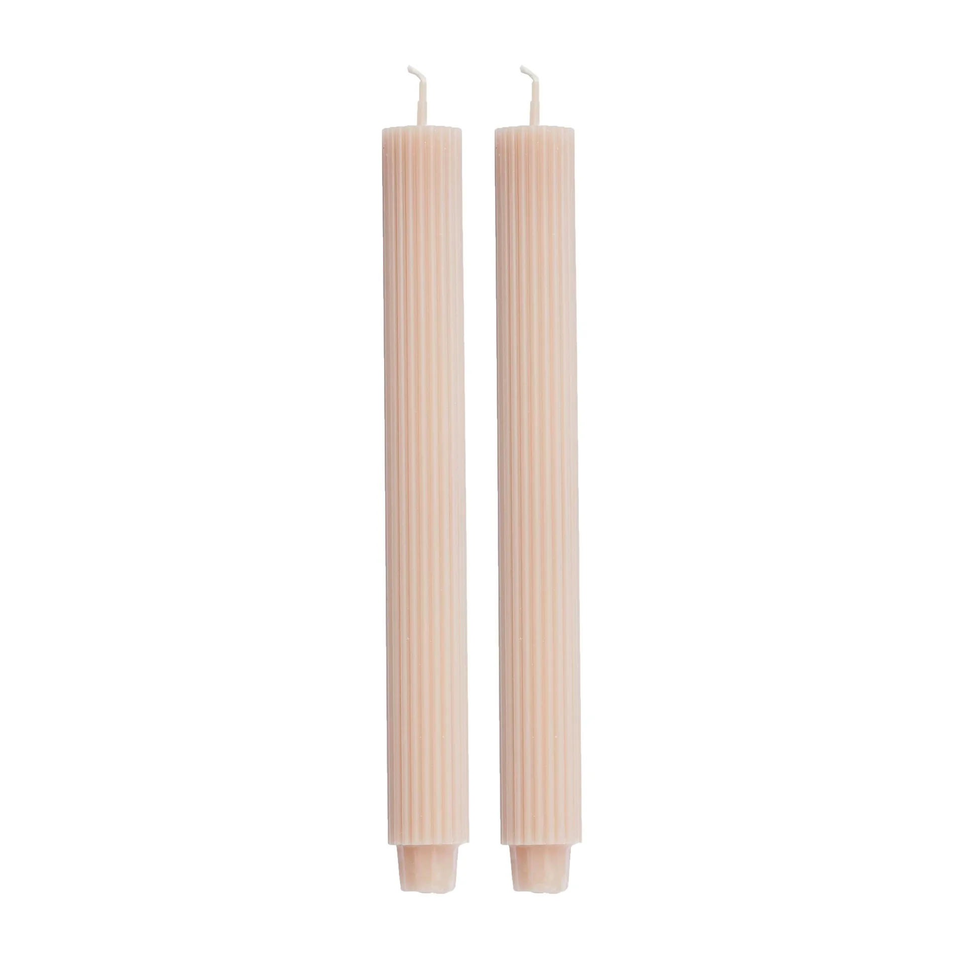 Ribbat kaars 25 cm 2-pack, bark Lene Bjerre
