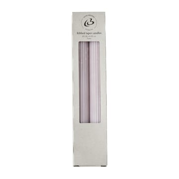 Ribbat kaars 25 cm 2-pack - bark - Lene Bjerre